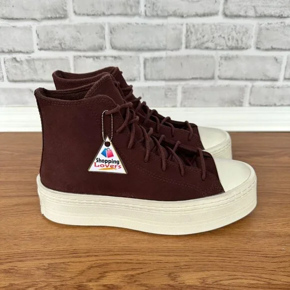 Converse Chuck Taylor Lift Platform Hi Suede Fleece Lining 8 Women Shoes A06783C - Picture 11 of 12